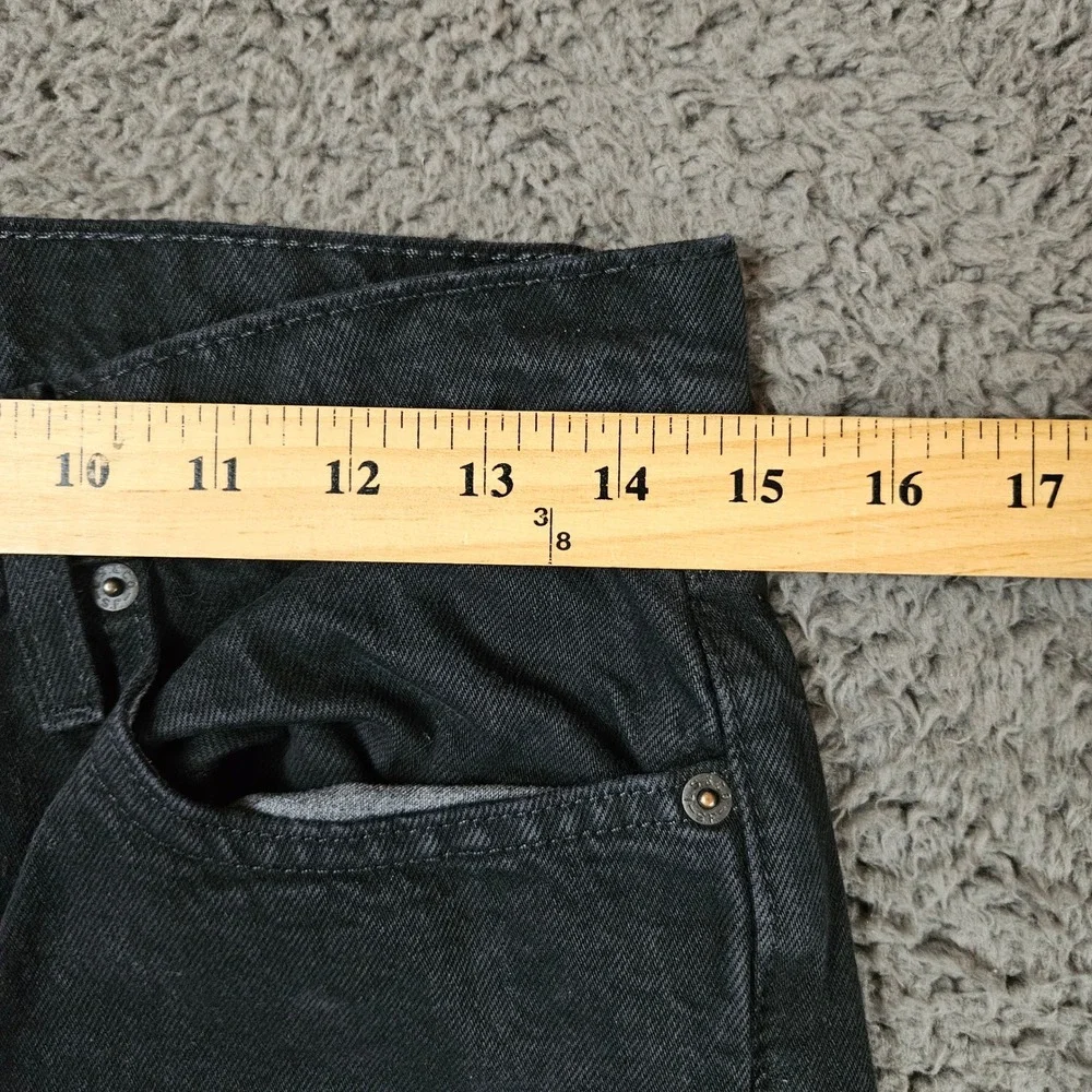 Levis 510 Skinny Jeans Mens 29x32 Black Distressed Ripped Knee‎ Denim